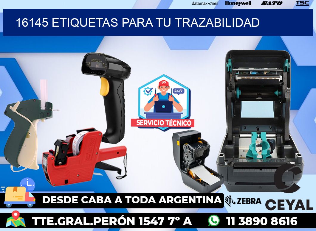 16145 etiquetas para tu trazabilidad