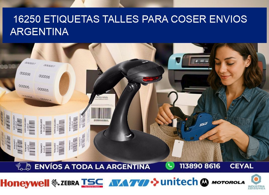 16250 ETIQUETAS TALLES PARA COSER ENVIOS ARGENTINA