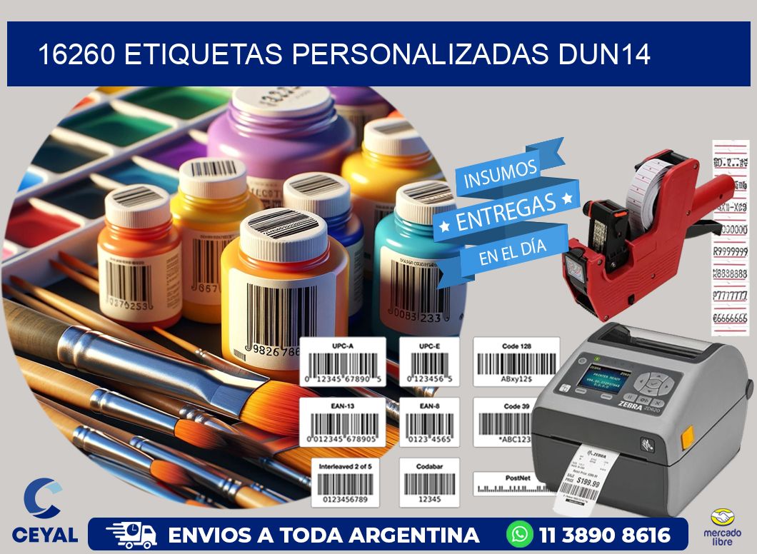 16260 Etiquetas personalizadas dun14