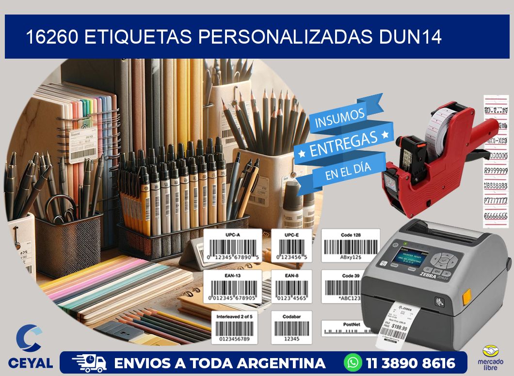 16260 Etiquetas personalizadas dun14