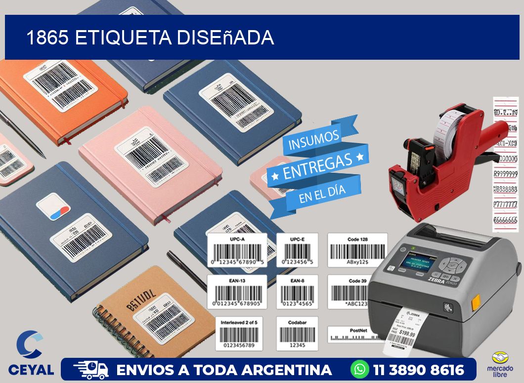 1865 etiqueta diseñada