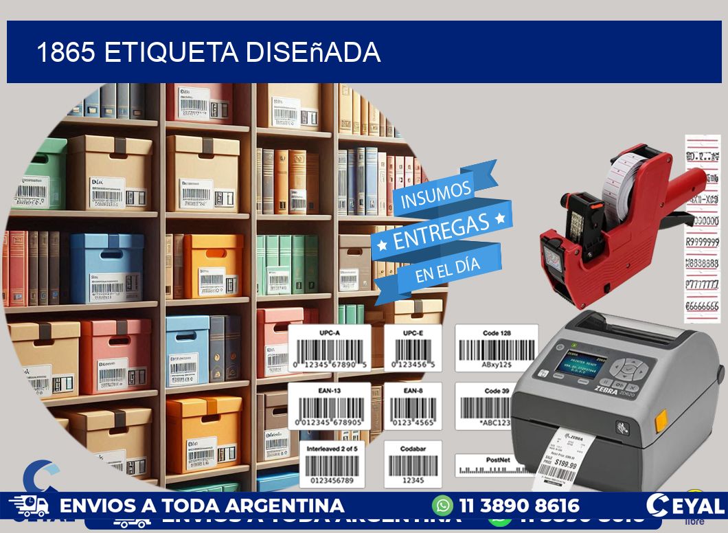 1865 etiqueta diseñada