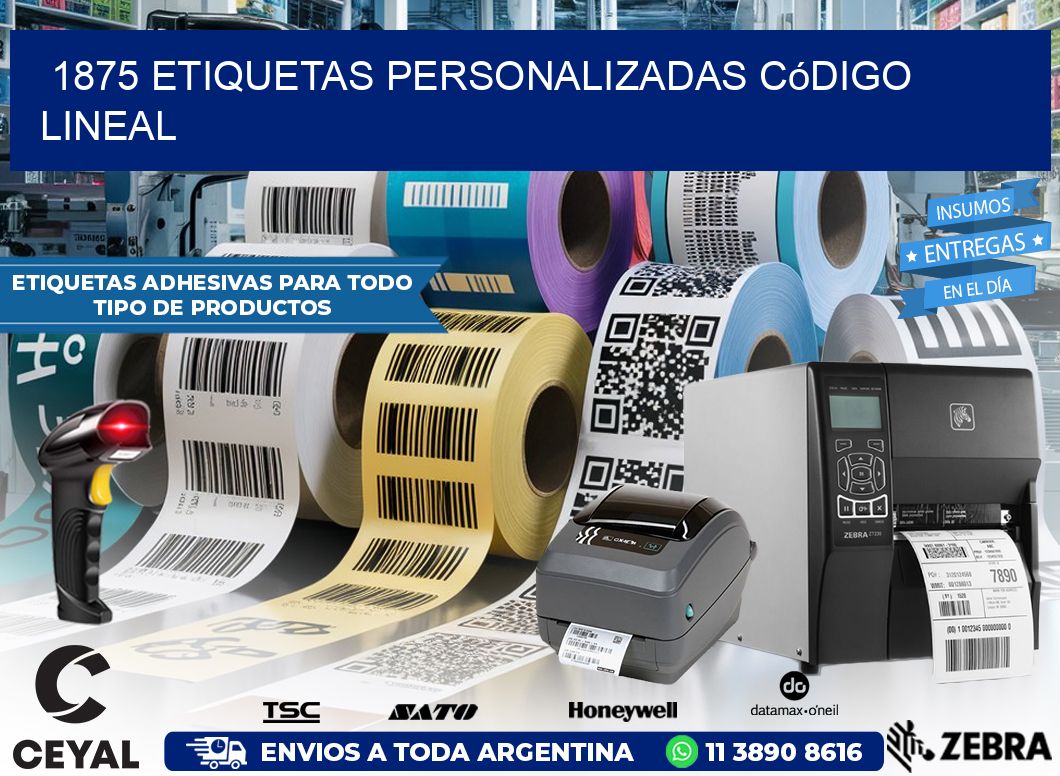 1875 Etiquetas personalizadas código lineal
