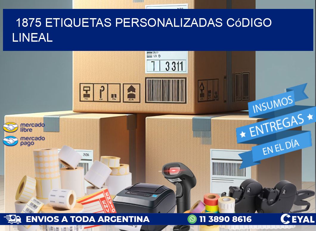 1875 Etiquetas personalizadas código lineal