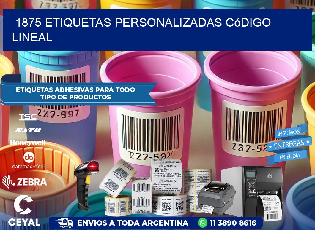 1875 Etiquetas personalizadas código lineal