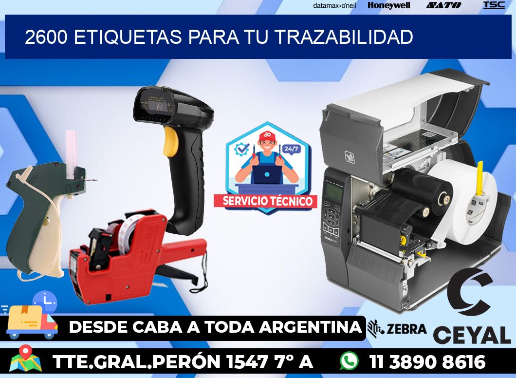 2600 etiquetas para tu trazabilidad