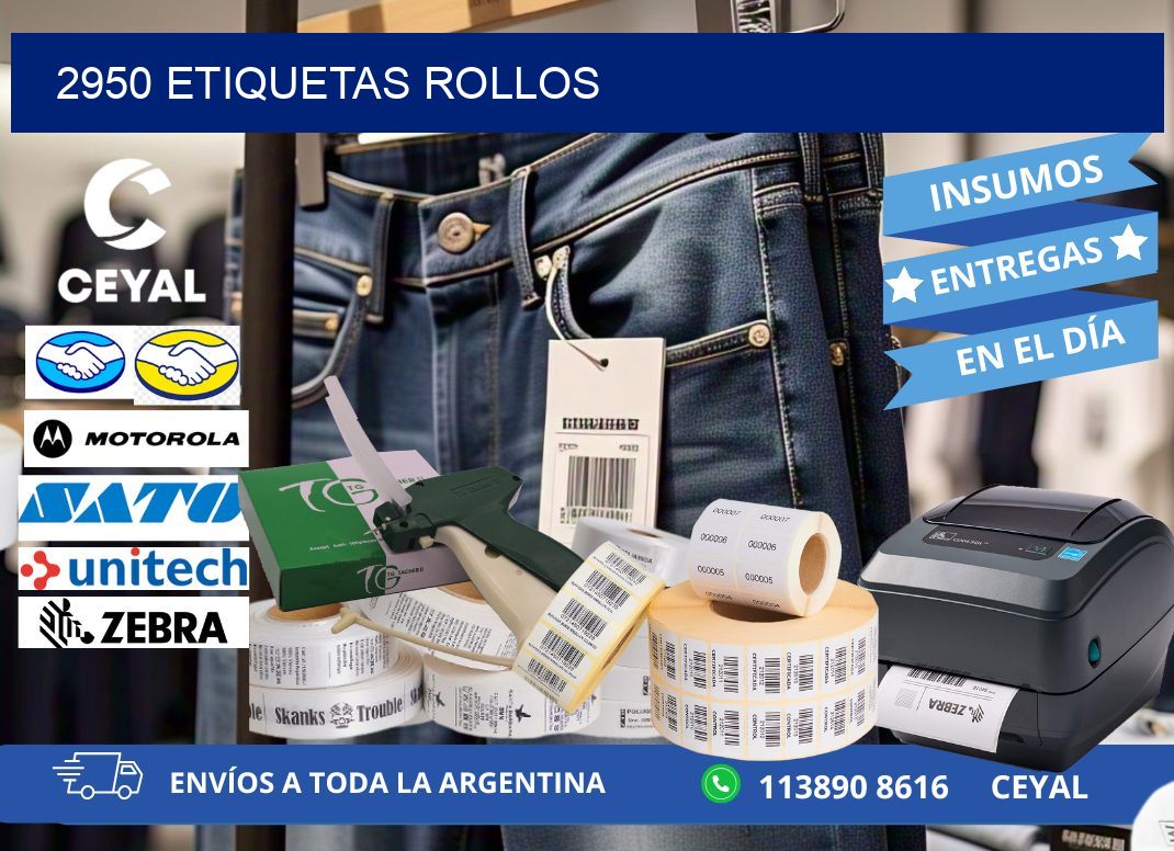 2950 etiquetas rollos