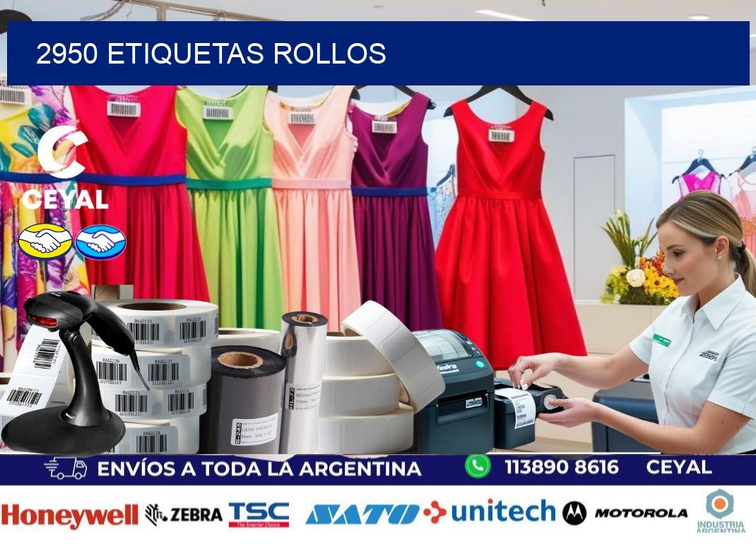 2950 etiquetas rollos