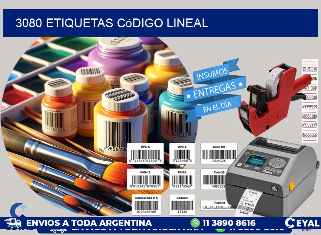 3080 Etiquetas código lineal
