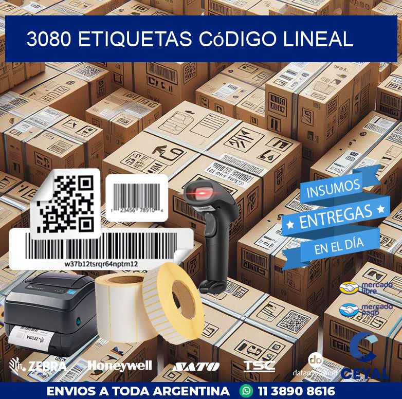 3080 Etiquetas código lineal
