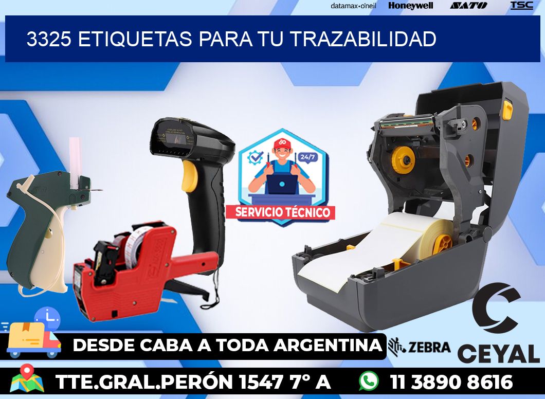 3325 etiquetas para tu trazabilidad