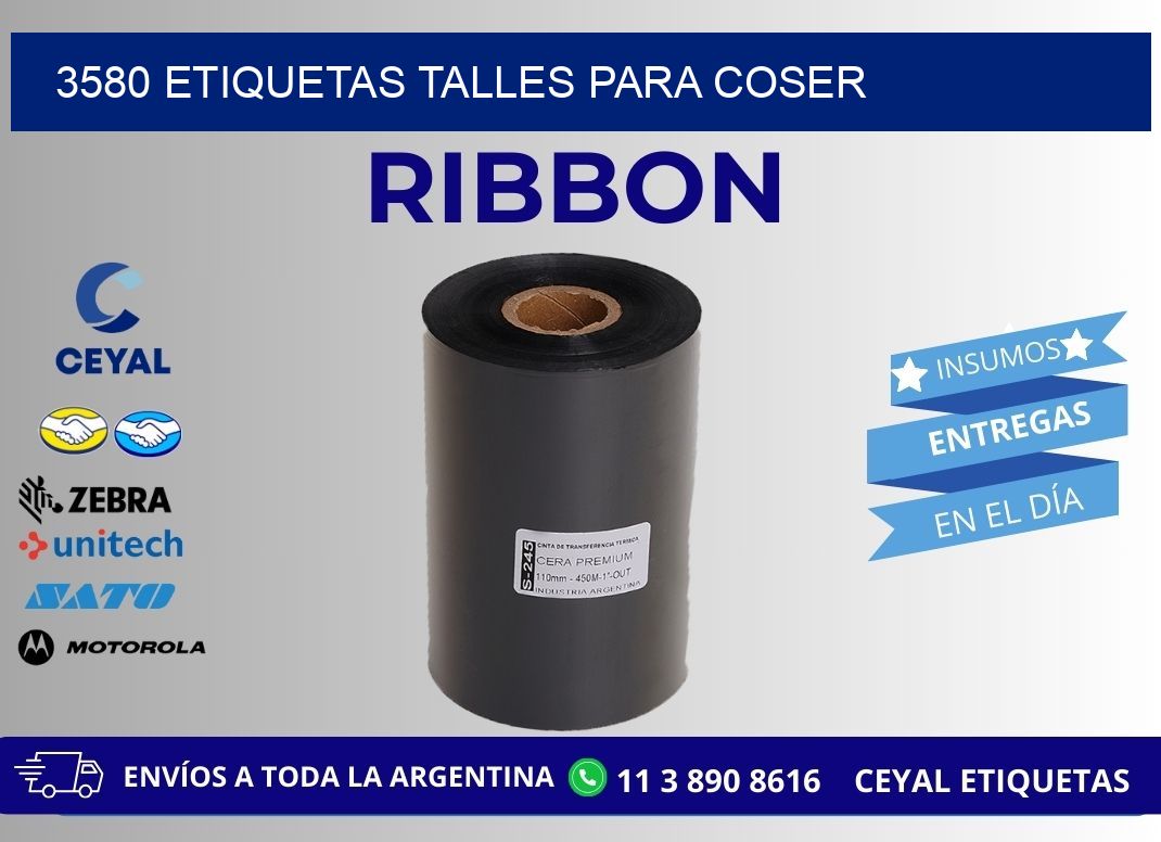 3580 ETIQUETAS TALLES PARA COSER