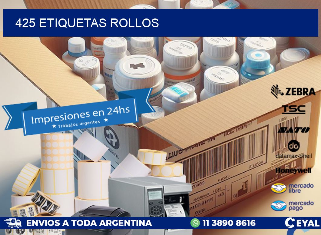 425 etiquetas rollos