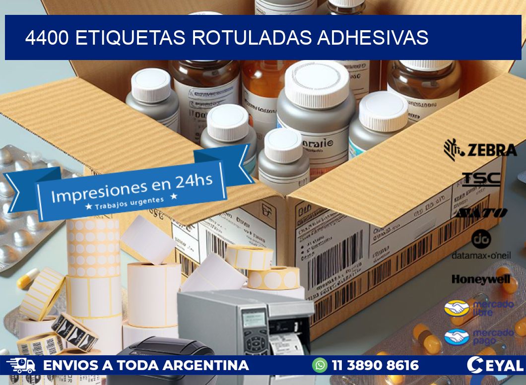 4400 etiquetas rotuladas adhesivas