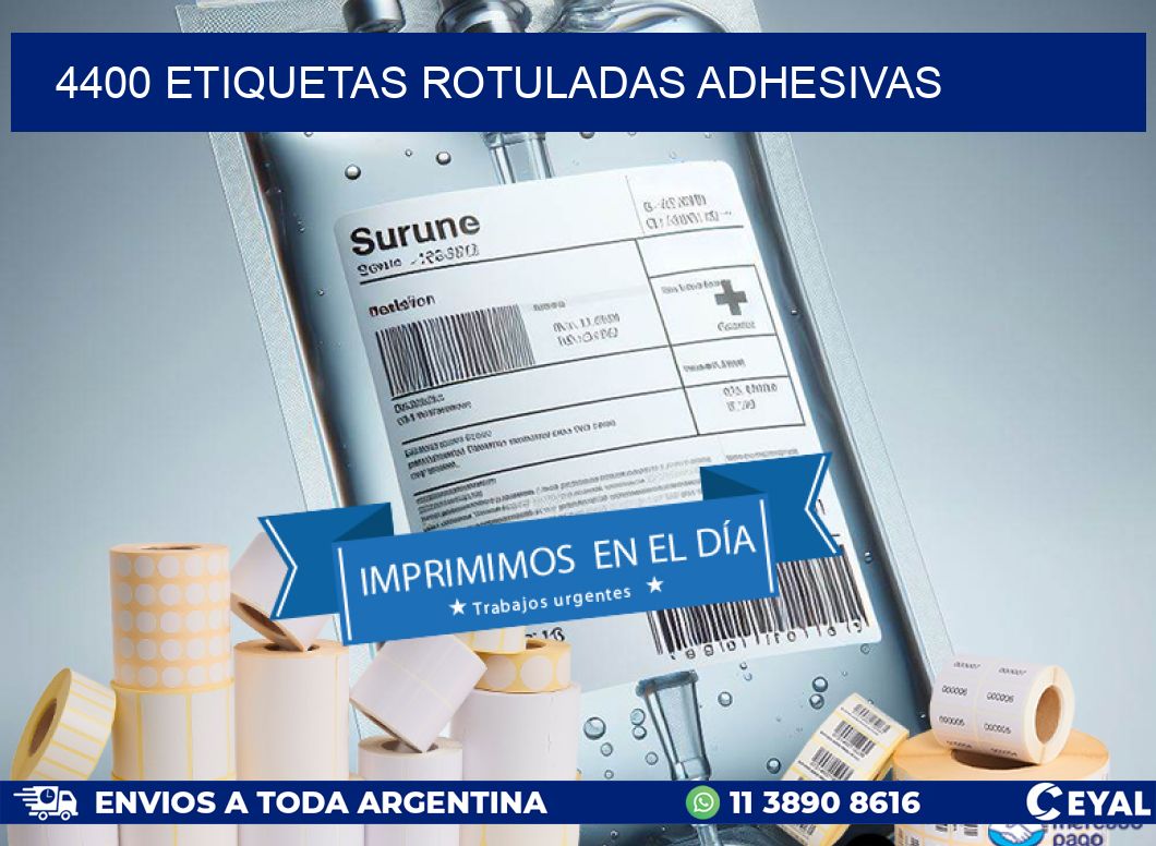 4400 etiquetas rotuladas adhesivas