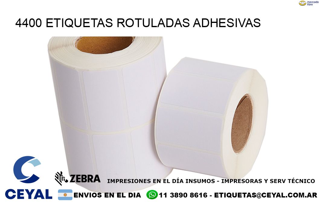 4400 etiquetas rotuladas adhesivas