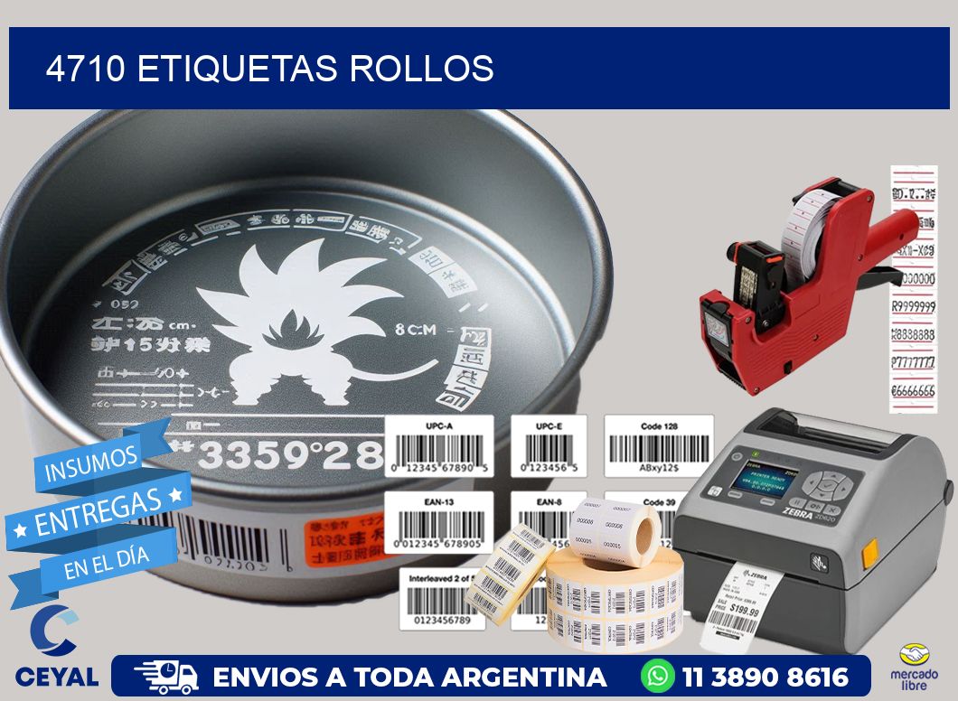 4710 etiquetas rollos