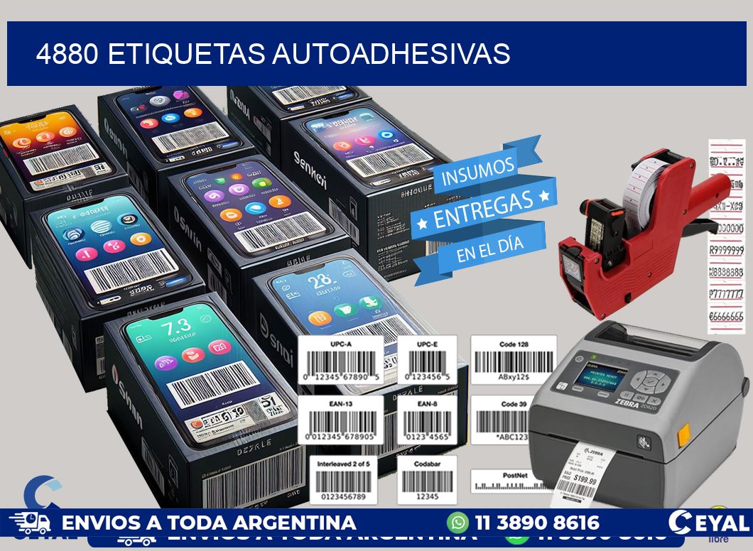 4880 etiquetas autoadhesivas