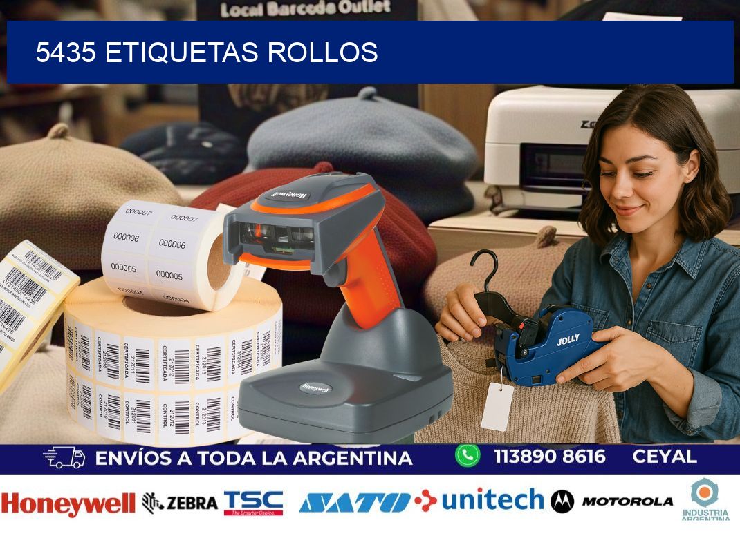 5435 etiquetas rollos