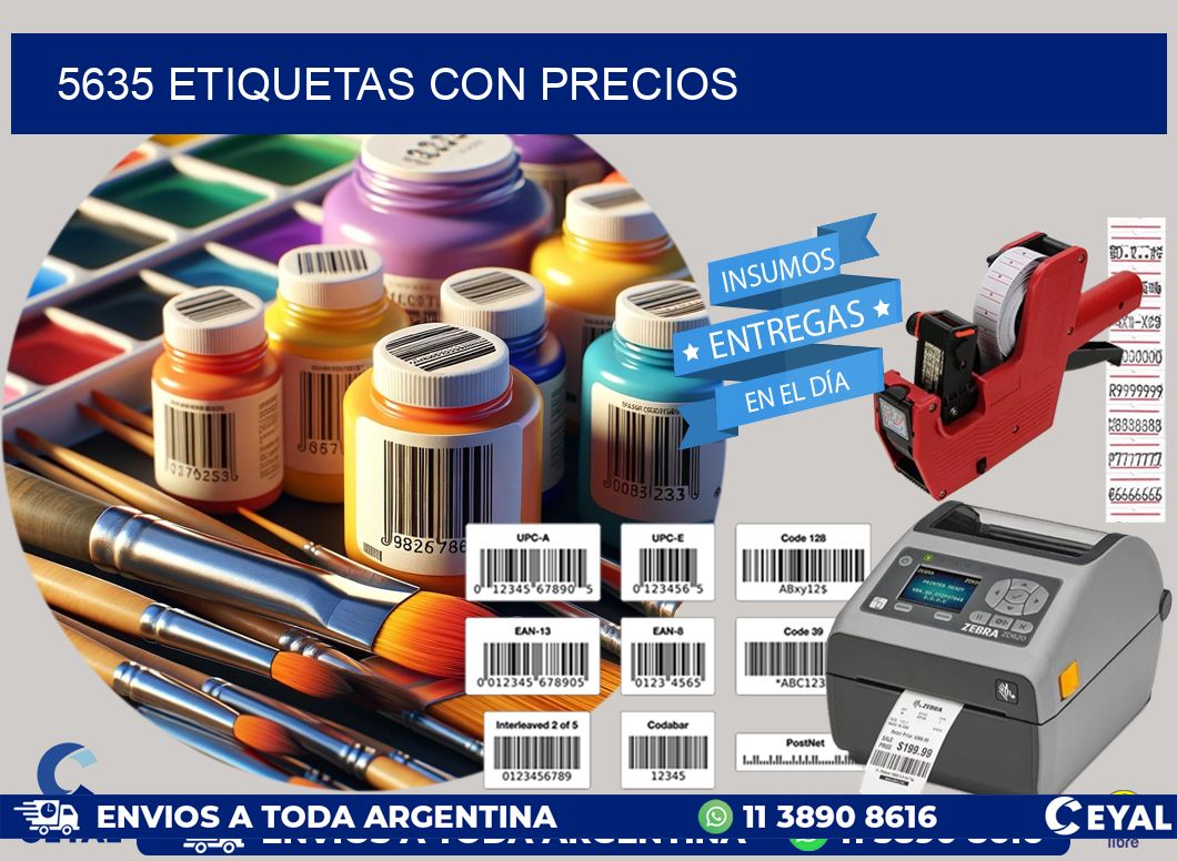5635 etiquetas con precios
