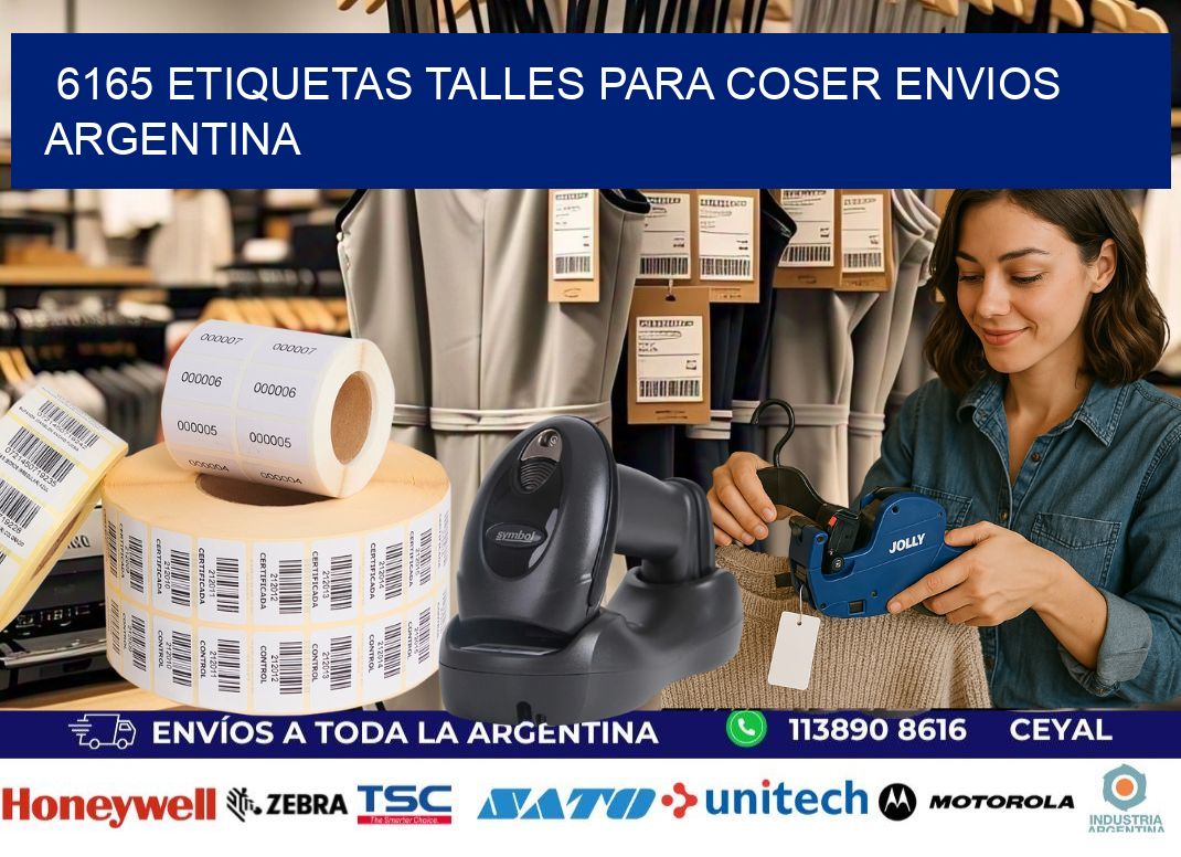 6165 ETIQUETAS TALLES PARA COSER ENVIOS ARGENTINA