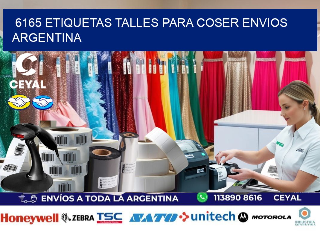 6165 ETIQUETAS TALLES PARA COSER ENVIOS ARGENTINA