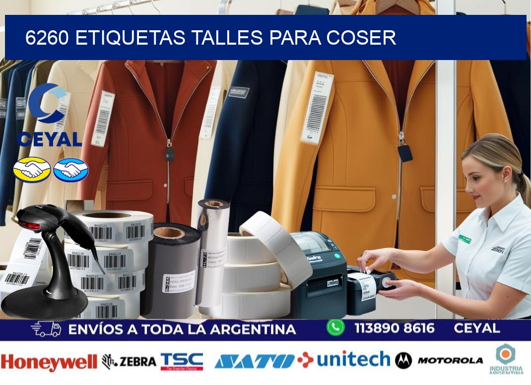 6260 ETIQUETAS TALLES PARA COSER