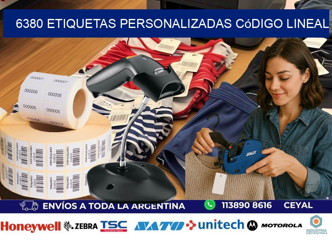 6380 Etiquetas personalizadas código lineal