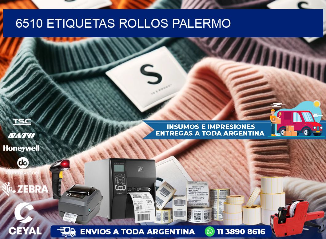 6510 etiquetas rollos PALERMO