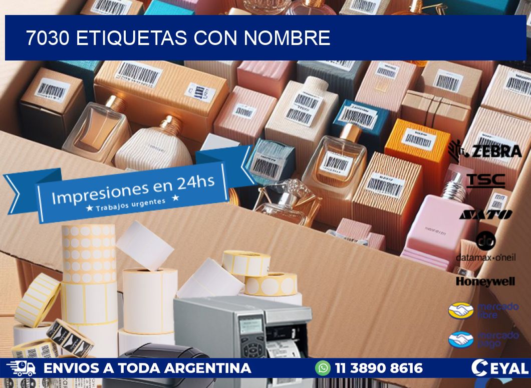 7030 etiquetas con nombre