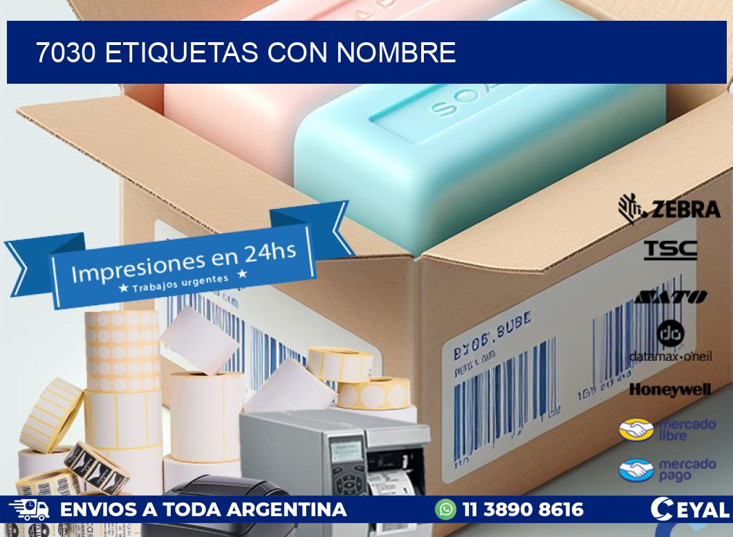 7030 etiquetas con nombre