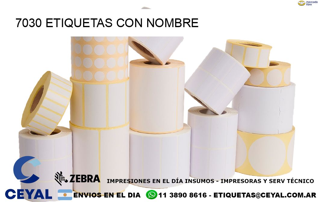 7030 etiquetas con nombre