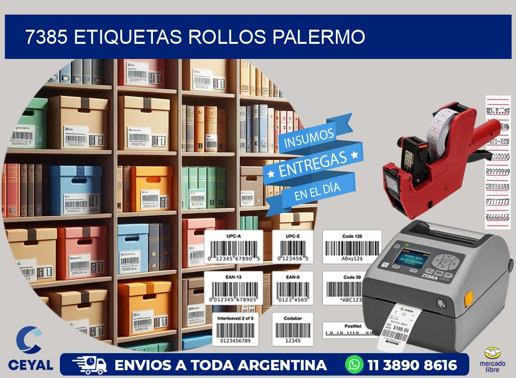 7385 etiquetas rollos PALERMO