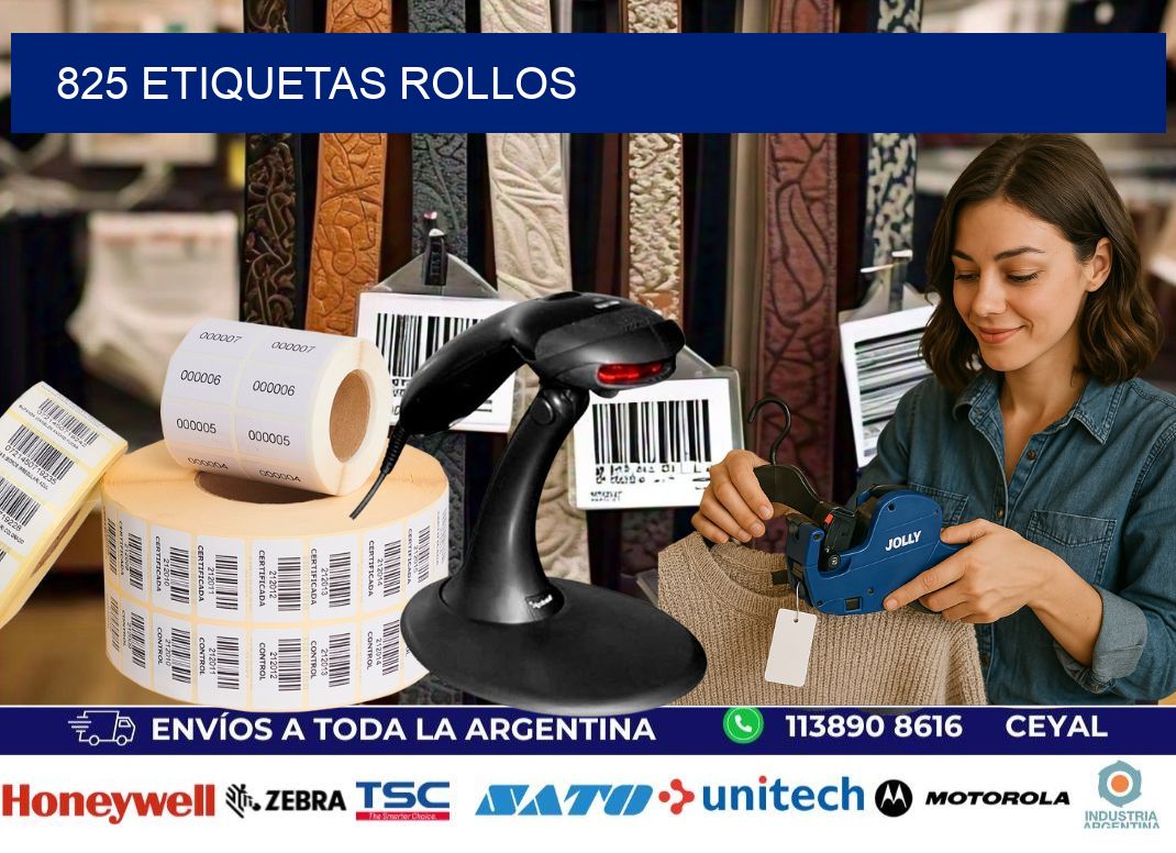 825 etiquetas rollos