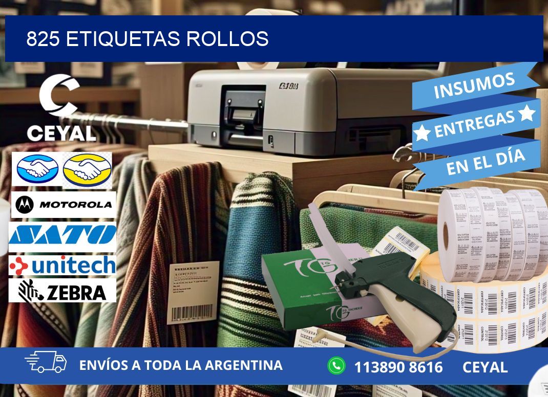 825 etiquetas rollos