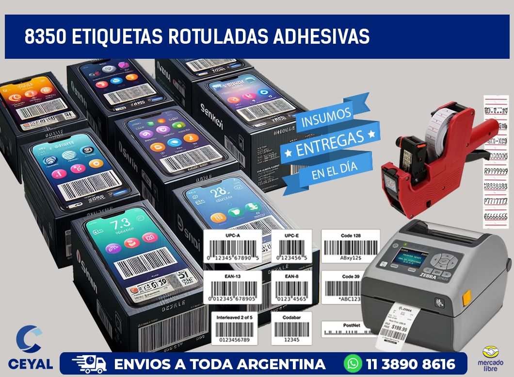 8350 etiquetas rotuladas adhesivas