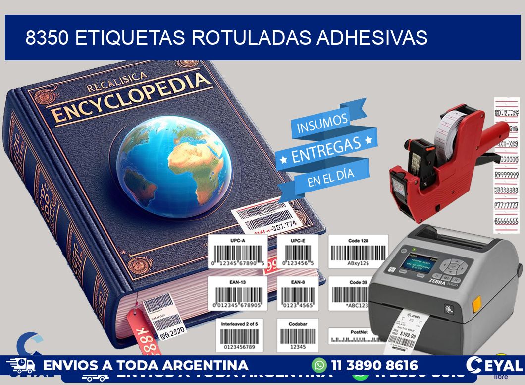 8350 etiquetas rotuladas adhesivas