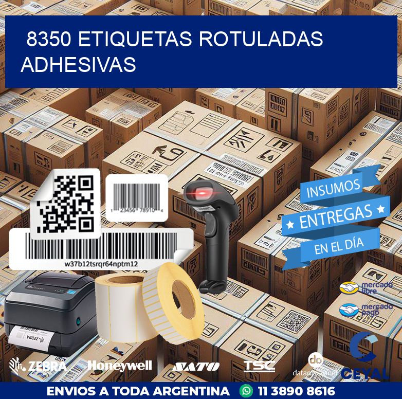 8350 etiquetas rotuladas adhesivas