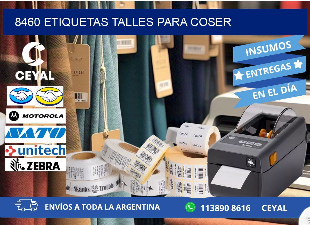 8460 ETIQUETAS TALLES PARA COSER