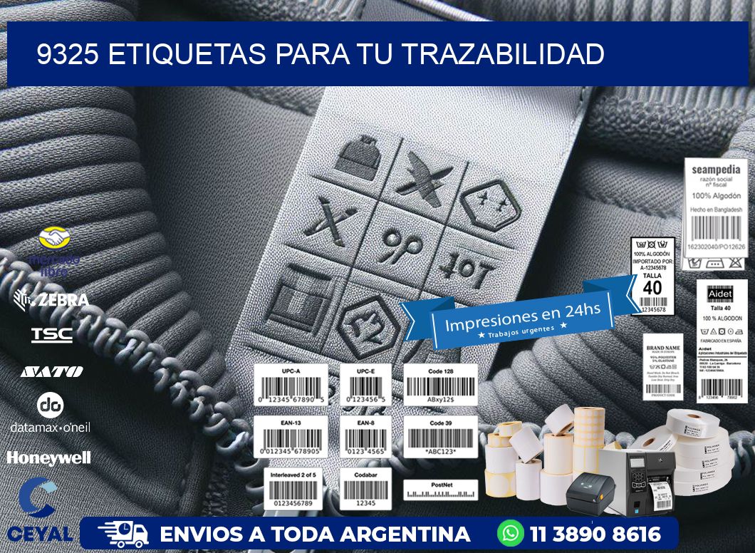 9325 etiquetas para tu trazabilidad
