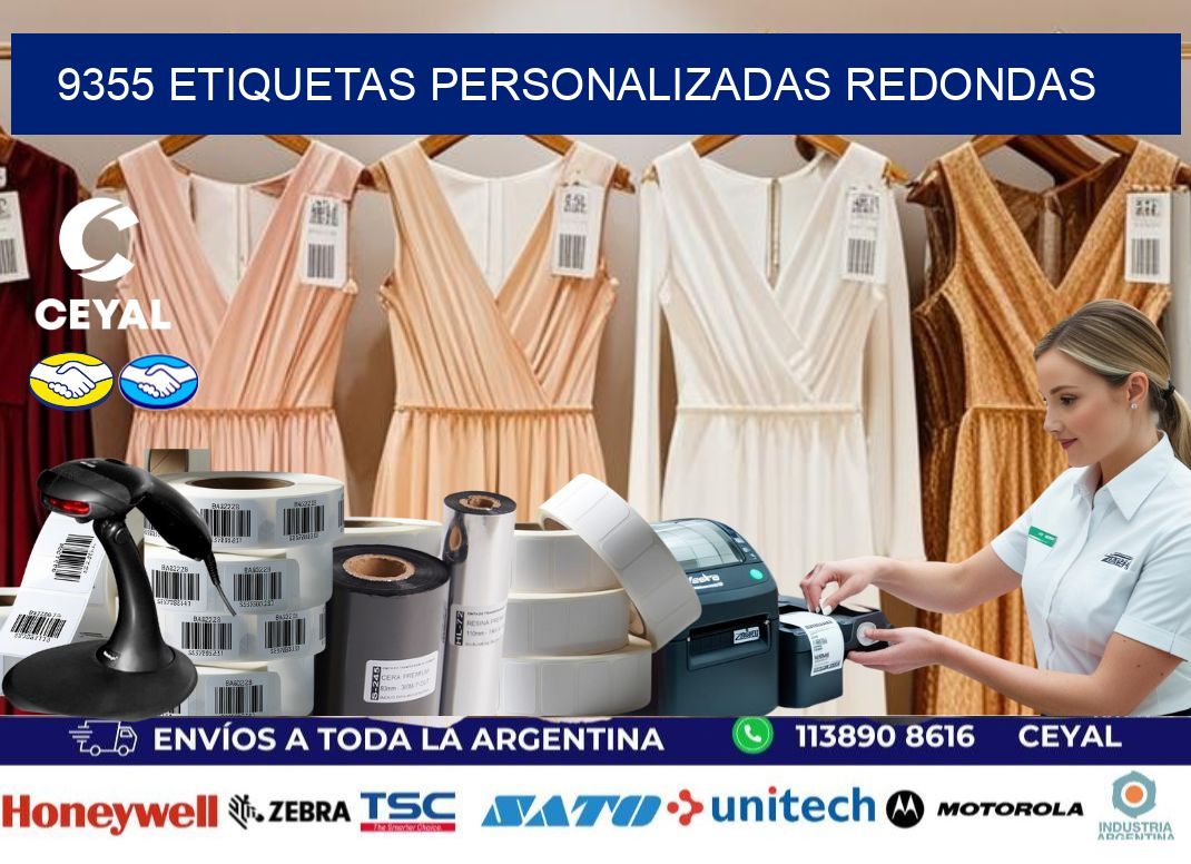 9355 Etiquetas personalizadas redondas