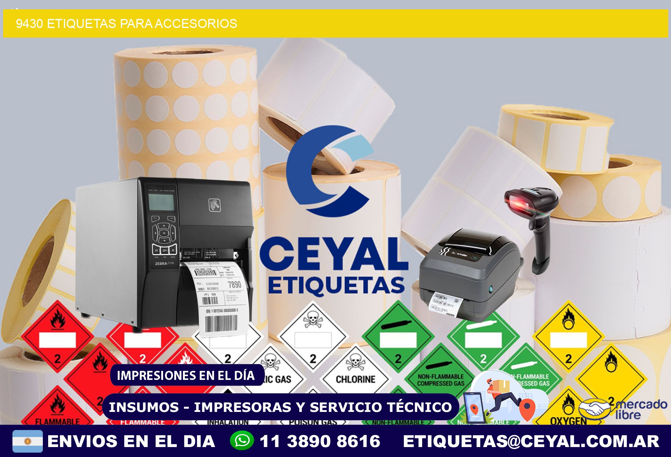 9430 Etiquetas para accesorios