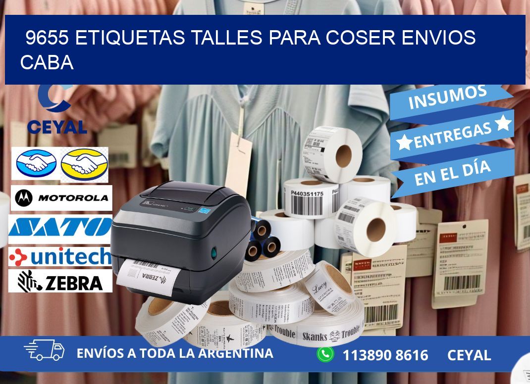 9655 ETIQUETAS TALLES PARA COSER ENVIOS CABA