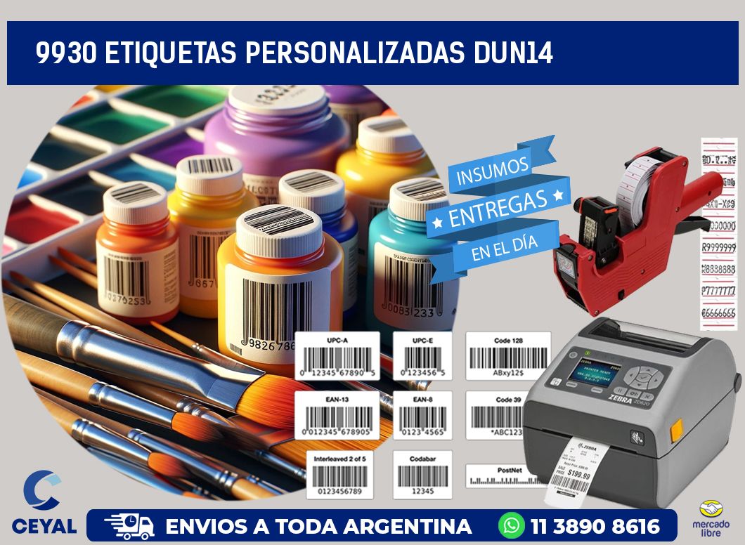 9930 Etiquetas personalizadas dun14