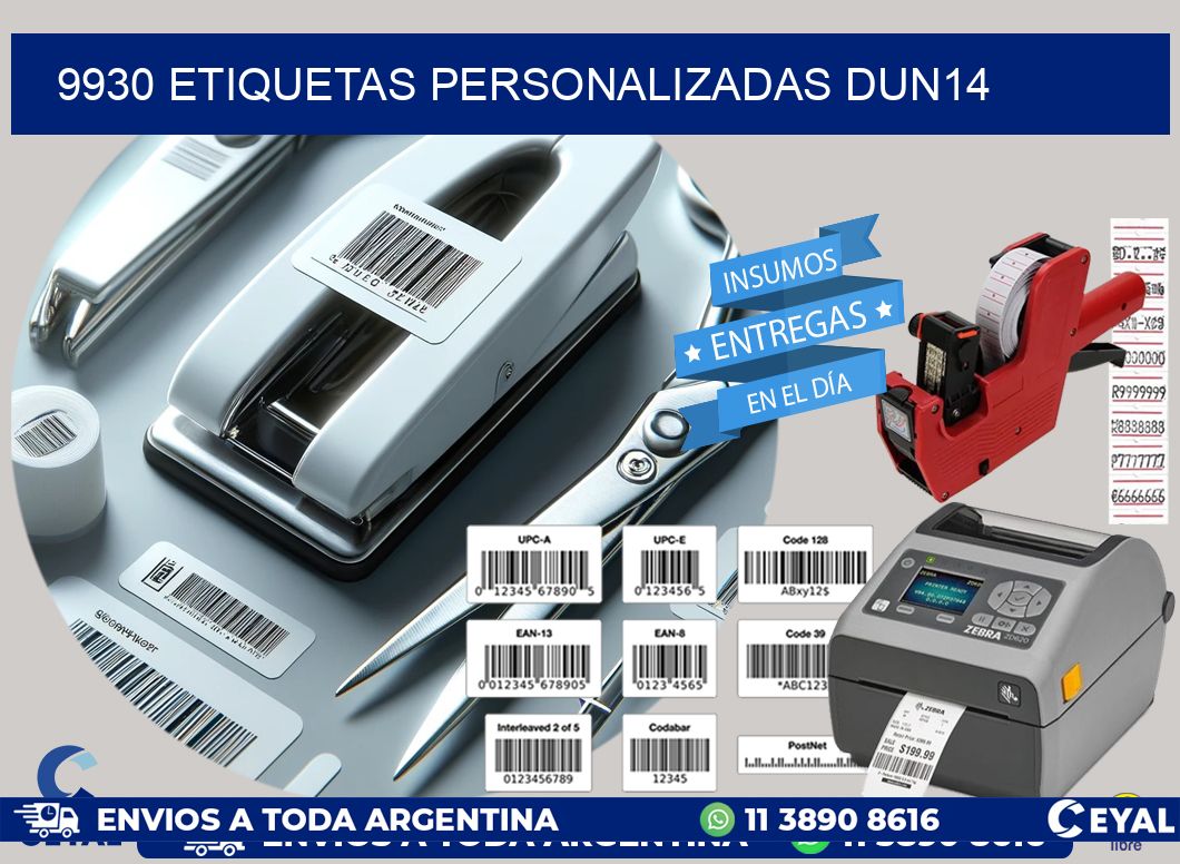 9930 Etiquetas personalizadas dun14