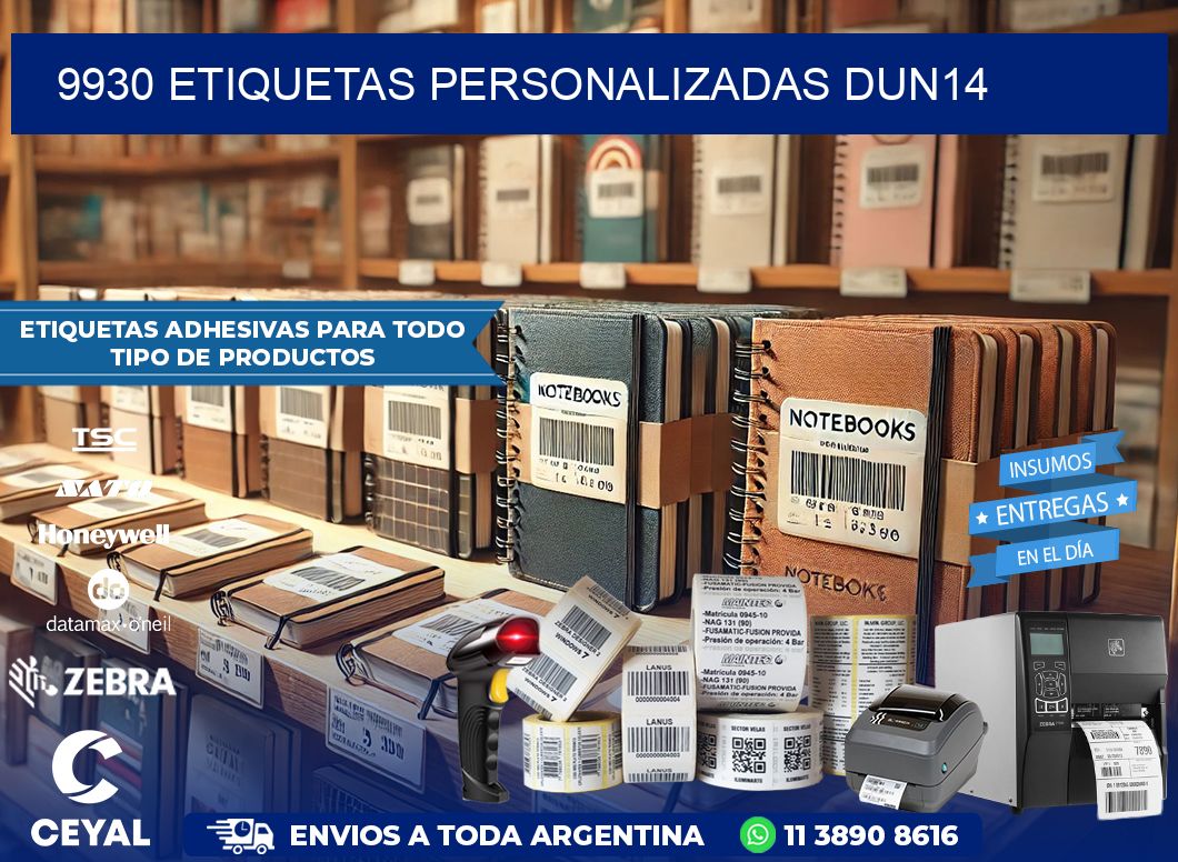 9930 Etiquetas personalizadas dun14
