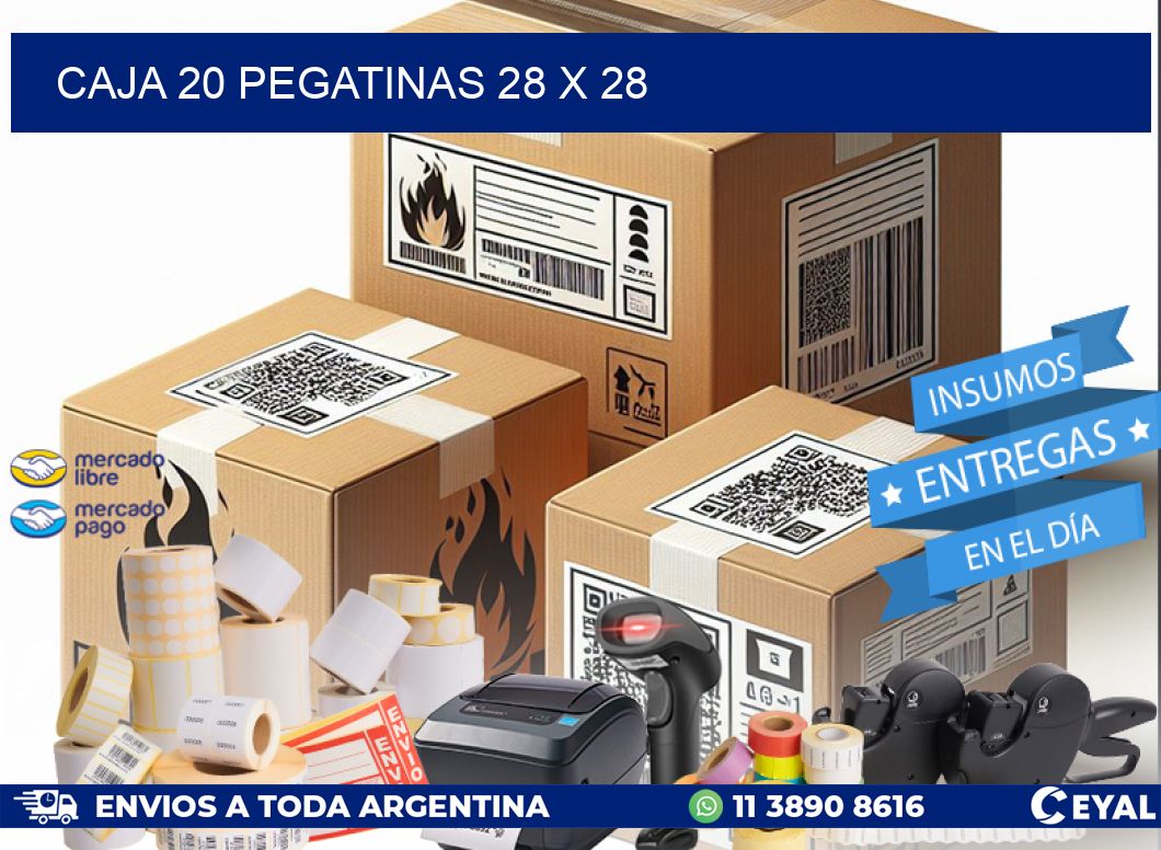 CAJA 20 PEGATINAS 28 x 28