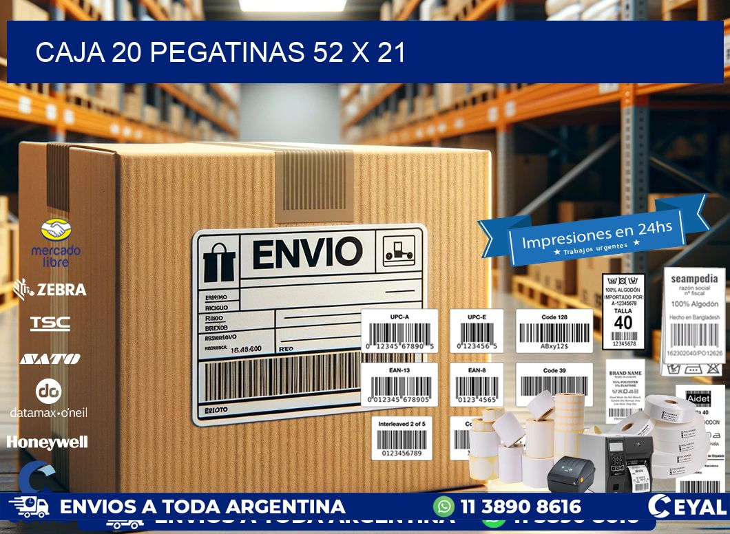 CAJA 20 PEGATINAS 52 x 21