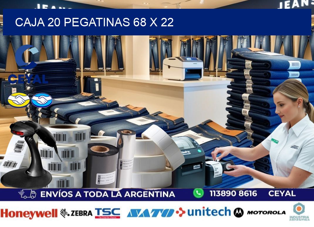 CAJA 20 PEGATINAS 68 x 22