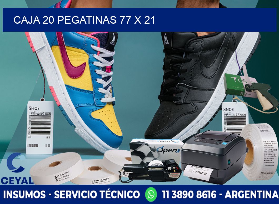 CAJA 20 PEGATINAS 77 x 21